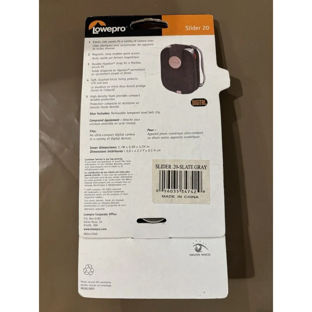 Lowepro Slider 20 Camera Bag Slate Gray Digital Camera Case NIP New